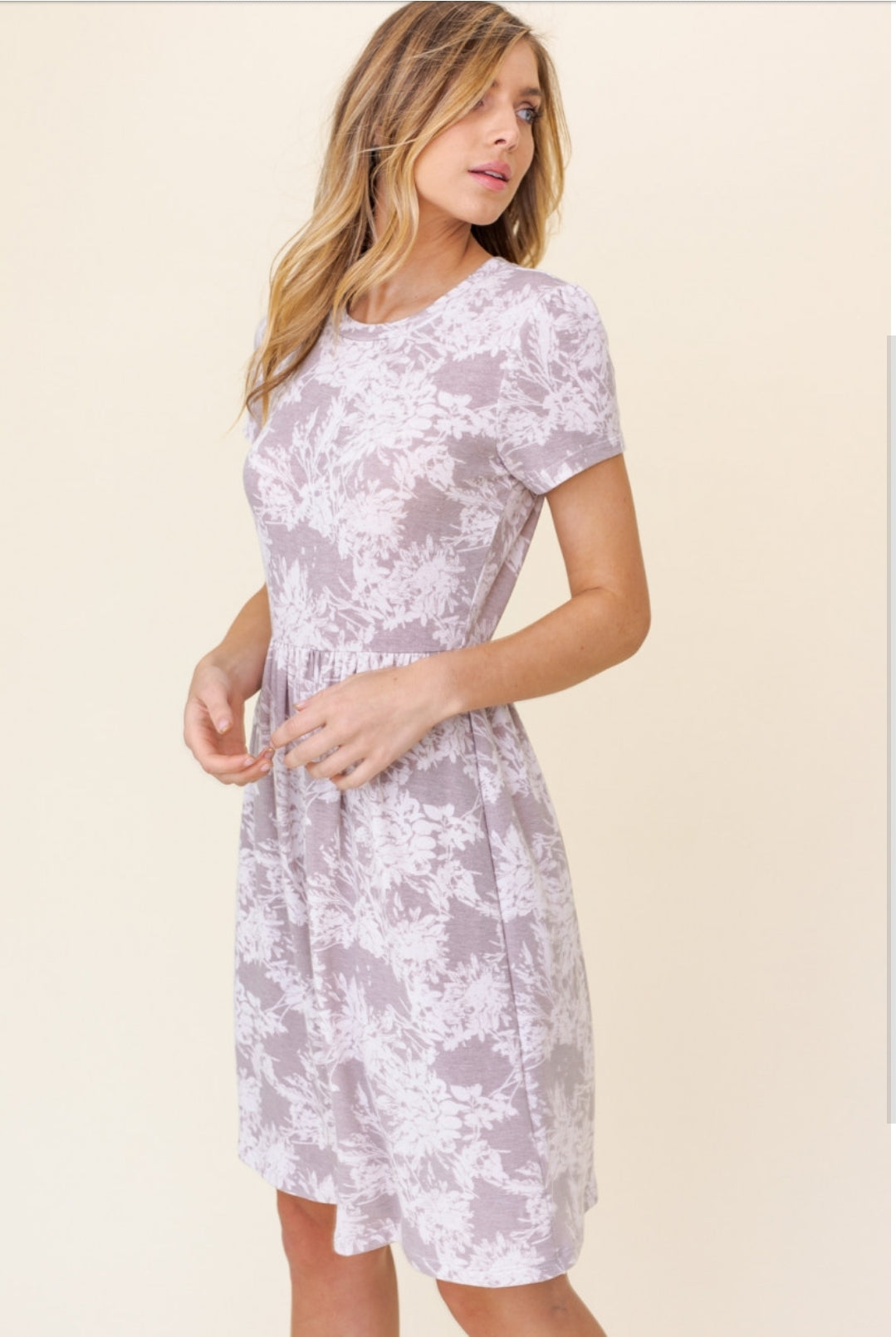 Taupe Floral Dress – Porte44